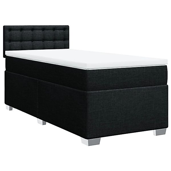 vidaXL Bett Boxspringbett mit Matratze Schwarz günstig online kaufen