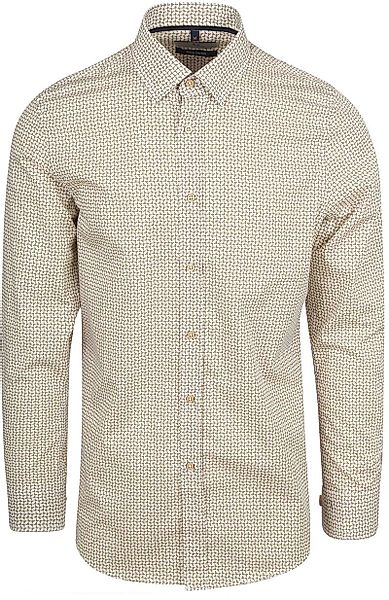 Suitable Hemd Druck Beige - Größe L günstig online kaufen