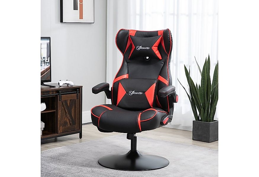 Vinsetto Schreibtischstuhl höhenverstellbarer Gaming Stuhl mit Wippfunktion günstig online kaufen