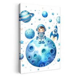 OneMillionCanvasses® Leinwandbild Weltraum - Blau - günstig online kaufen
