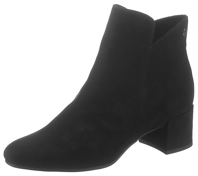 Tamaris Stiefelette, Blockabsatz, Ankleboots, Abendschuh in veganer Verarbe günstig online kaufen