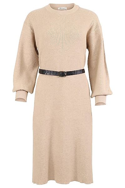 malito more than fashion Strickkleid 9810 midi Kleid mit Gürtel in Rippopti günstig online kaufen