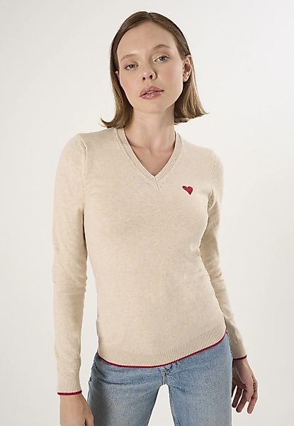 Felix Hardy V-Ausschnitt-Pullover "V-Ausschnitt-Strickpullover" günstig online kaufen