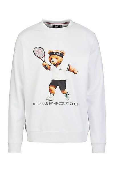 19V69 ITALIA Sweatshirt NICO TENNIS TEDDY mit Tennis-Bär-Print, sportlicher günstig online kaufen