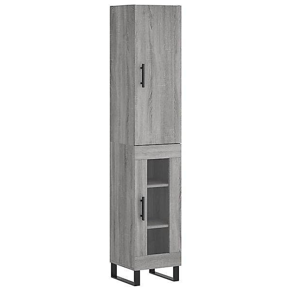 vidaXL Highboard Grau Sonoma 34,5x34x180 cm Holzwerkstoff 3199071 günstig online kaufen