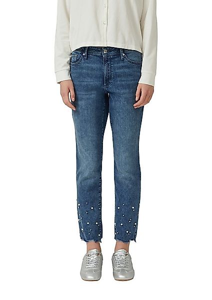 s.Oliver 7/8-Jeans Style Betsy 7/8-Länge mit Perlenbesatz und offenen Nähte günstig online kaufen