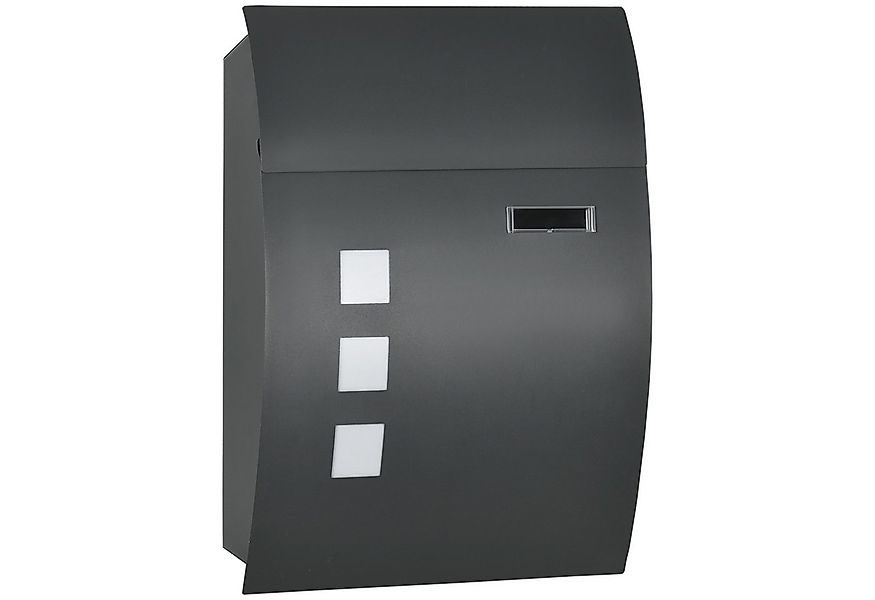 HOMCOM Briefkasten mit Deckel, Schloss, Sichtfenster, Wasserloch (Postkaste günstig online kaufen