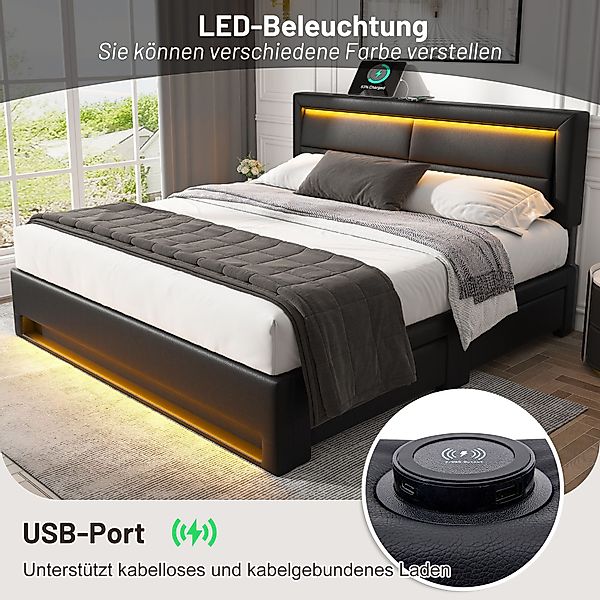 REDOM Polsterbett Polsterung aus Schaum (Stahlrahmen günstig online kaufen
