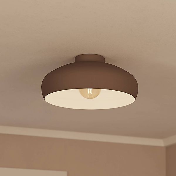 Deckenleuchte Mogano, Ø40cm, kaffeebraun günstig online kaufen