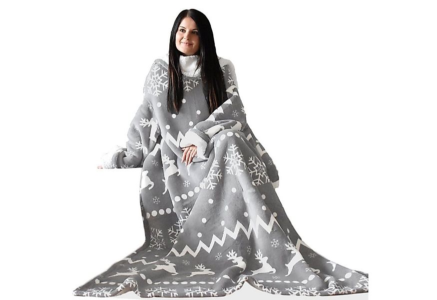 Wohndecke Kuscheldecke mit Ärmeln - Microfaser - TV-Decke - 200x150cm, HOME günstig online kaufen