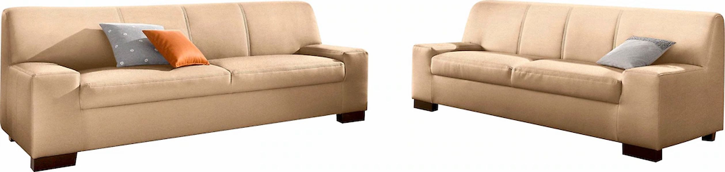 DOMO collection Polstergarnitur "Norma Top,elegant und modern, flache Armle günstig online kaufen