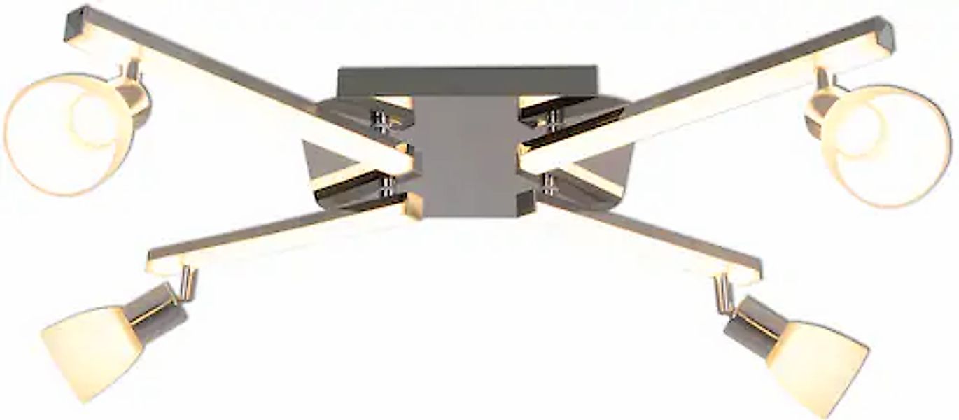näve LED Deckenstrahler »Ibiza«, 8 flammig, LED fest integriert, 4 x 4.3 Wa günstig online kaufen