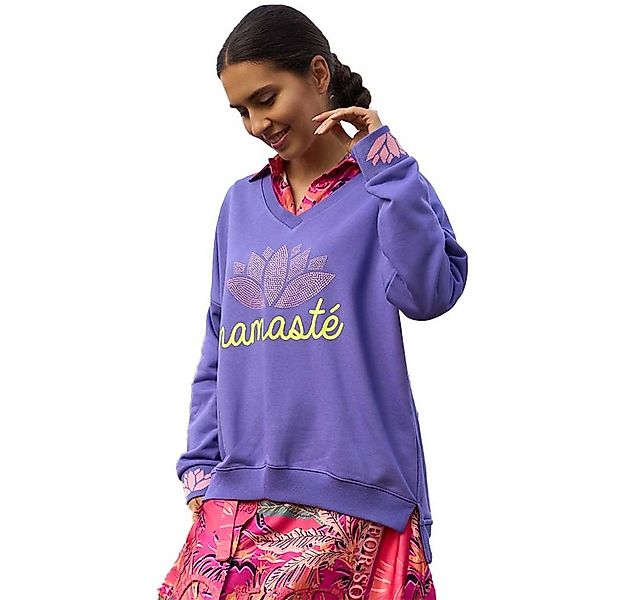 Miss Goodlife Sweatshirt Miss Goodlife Damen Namaste V-Neck, MG12981, lila günstig online kaufen