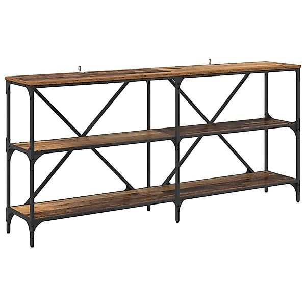 vidaXL Konsolentisch mit Regal mit Speicher Altholz 160 x 30 x 75 cm 881902 günstig online kaufen