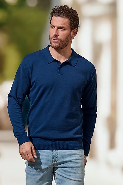 H.I.S Strickpullover, mit Polokragen und kleiner Knopfleiste, pflegeleichte günstig online kaufen