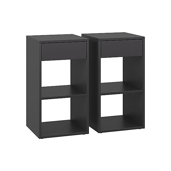 Vicco Nachttisch Dany Anthrazit 35 x 65 2er Set günstig online kaufen