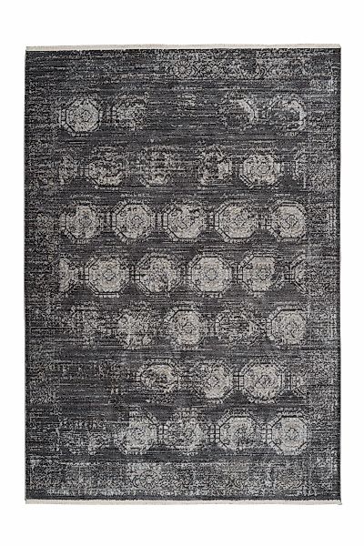 Kayoom Fransenteppich Anthrazit Baroque günstig online kaufen