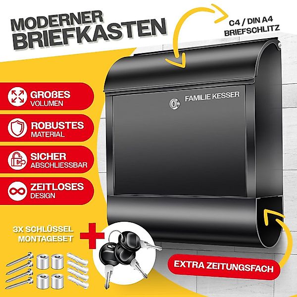 KESSER Briefkasten, Wandbriefkasten aus Edelstahl mit günstig online kaufen