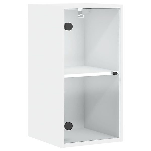 vidaXL Glashängeschrank Wandschrank mit Glastüren Weiß günstig online kaufen