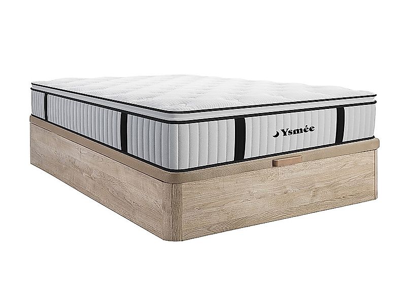 Set aus Bettgestell mit Bettkasten + Taschenfederkernmatratze & Topper - 14 günstig online kaufen