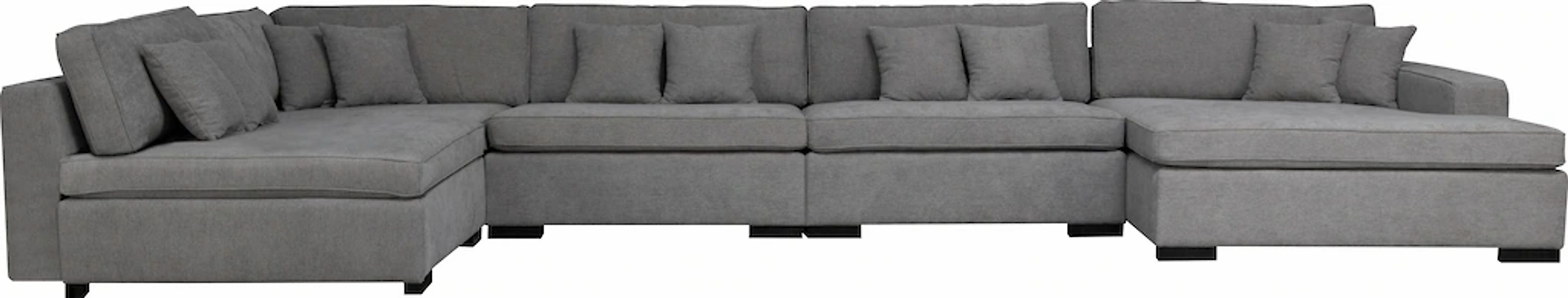 Home affaire Wohnlandschaft "Skara XXL U-Form", Lounge-Sofa XXL mit Federke günstig online kaufen