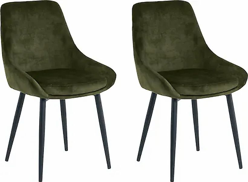 SIT Polsterstuhl (Set) 2 Stk. Samt glamouröser Bezug in Samtoptik günstig online kaufen