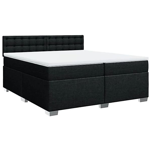 vidaXL Boxspringbett mit Matratze Schwarz 200x200 cm Stoff 3288311 günstig online kaufen
