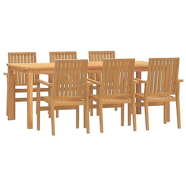 vidaXL 7-Tlg Garten-Essgruppe Massivholz Teak 3157921 günstig online kaufen