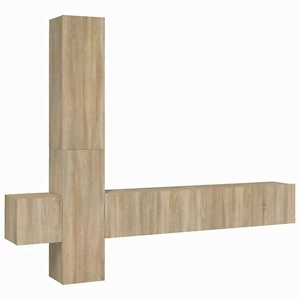 furnicato TV-Schrank 5-tlg. TV-Schrank-Set Sonoma-Eiche Holzwerkstoff (1-St günstig online kaufen