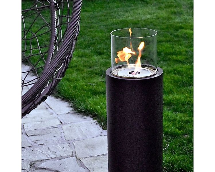 GLOW FIRE Echtfeuer-Dekokamin Ethanolkamin Emma Säule, echte Flamme mit Woh günstig online kaufen