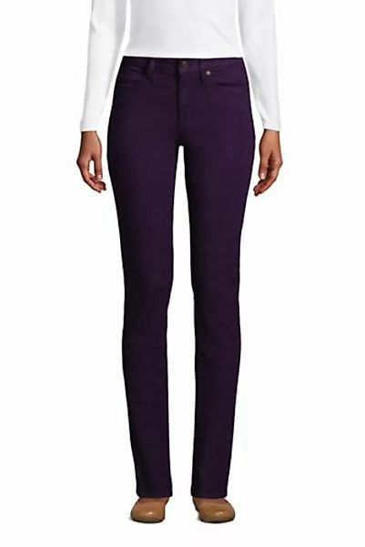 Straight Fit Öko Jeans Mid Waist, Damen, Größe: 44 30 Normal, Lila, Baumwol günstig online kaufen