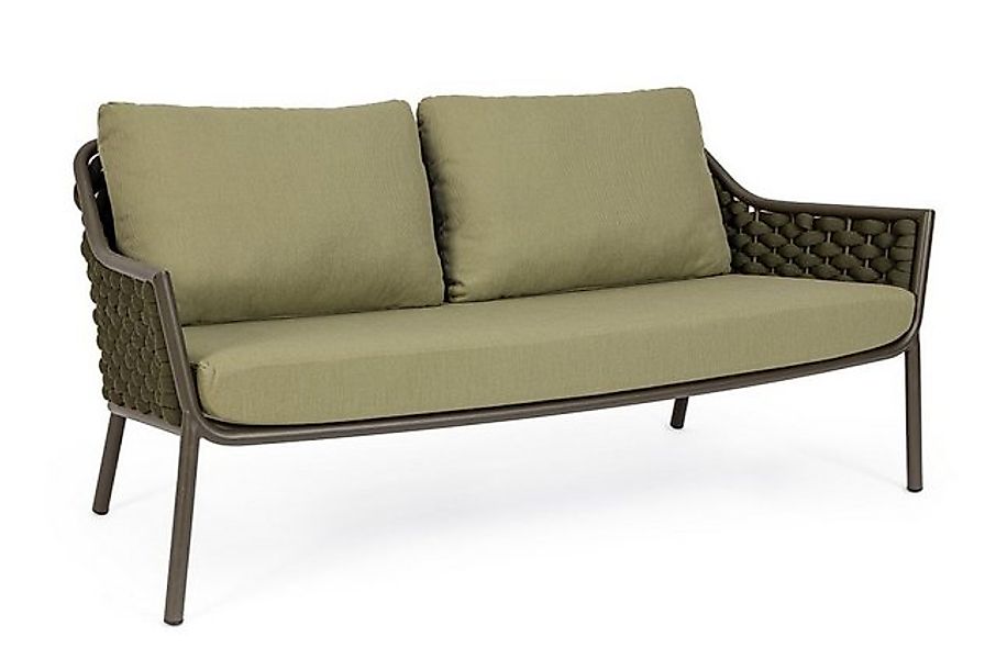 Bizzotto Gartensofa Everly aus Aluminium, Olive günstig online kaufen
