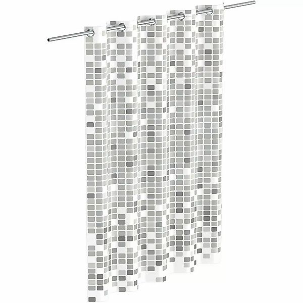 Eisl Duschvorhang Mosaik GRAU Breite 180 günstig online kaufen