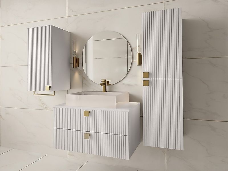 MIRJAN24 Badmöbel-Set Gariano I, (4er-Set, mit Siphon, Waschbecken, 2x Bade günstig online kaufen