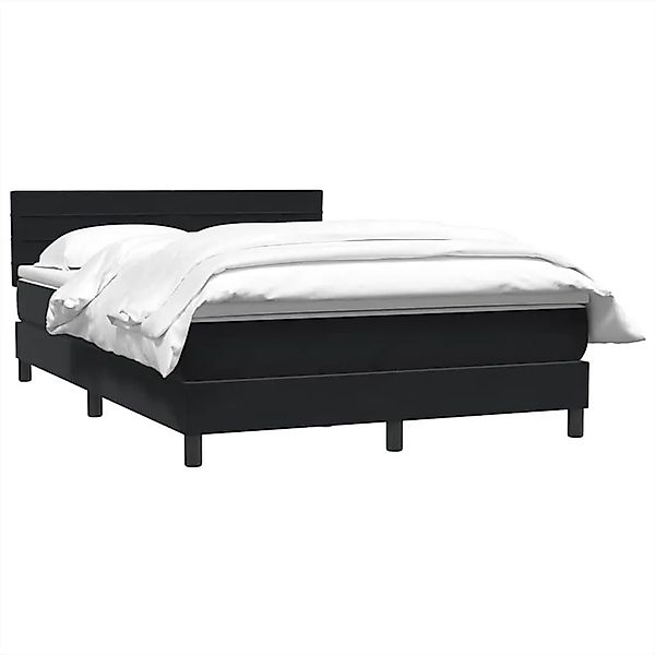 vidaXL Boxspringbett mit Matratze Schwarz 160x210 cm Samt 3316313 günstig online kaufen