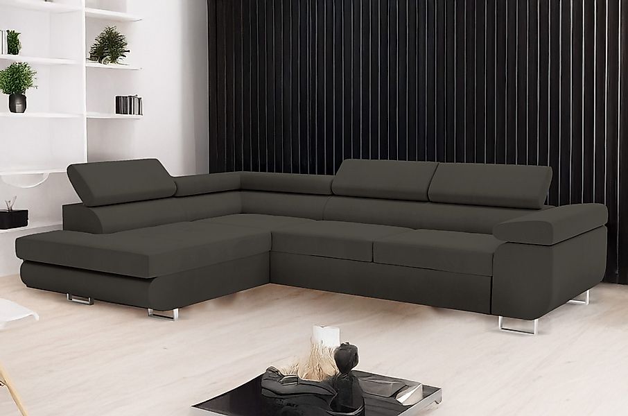 Goldstoff Ecksofa hochwertiges Sofa mit Schlaffunktion, günstig online kaufen