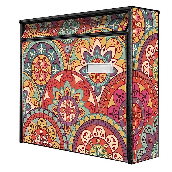 Banjado Briefkasten Schwarz 36.2x32.2x10cm Groß / Inkl. Montagematerial & 2 günstig online kaufen
