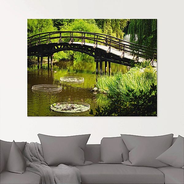Artland Glasbild "Gartenbrücke", Garten, (1 St.) günstig online kaufen