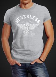 Neverless Print-Shirt Herren T-Shirt Biker Motorrad günstig online kaufen