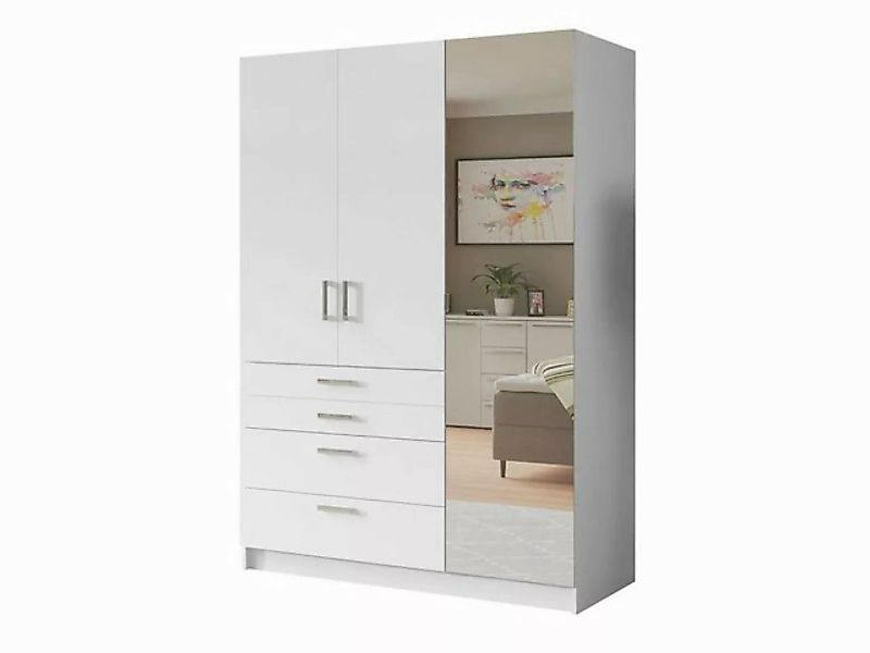 MIRJAN24 Kleiderschrank Pekos Lux (mit Drehtüren) mit Frontspiegel und Klei günstig online kaufen