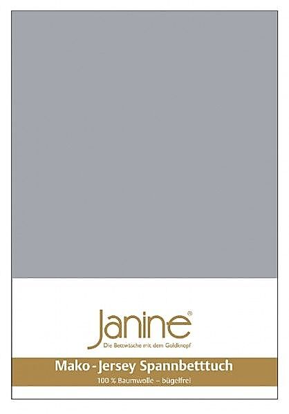 Janine Janine Spannbetttuch Mako-Feinjersey 5007 platin (28) Größe:  150x20 günstig online kaufen