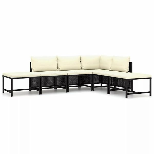 vidaXL Gartenlounge-Set 6-tlg. Garten-Lounge-Set mit Kissen günstig online kaufen
