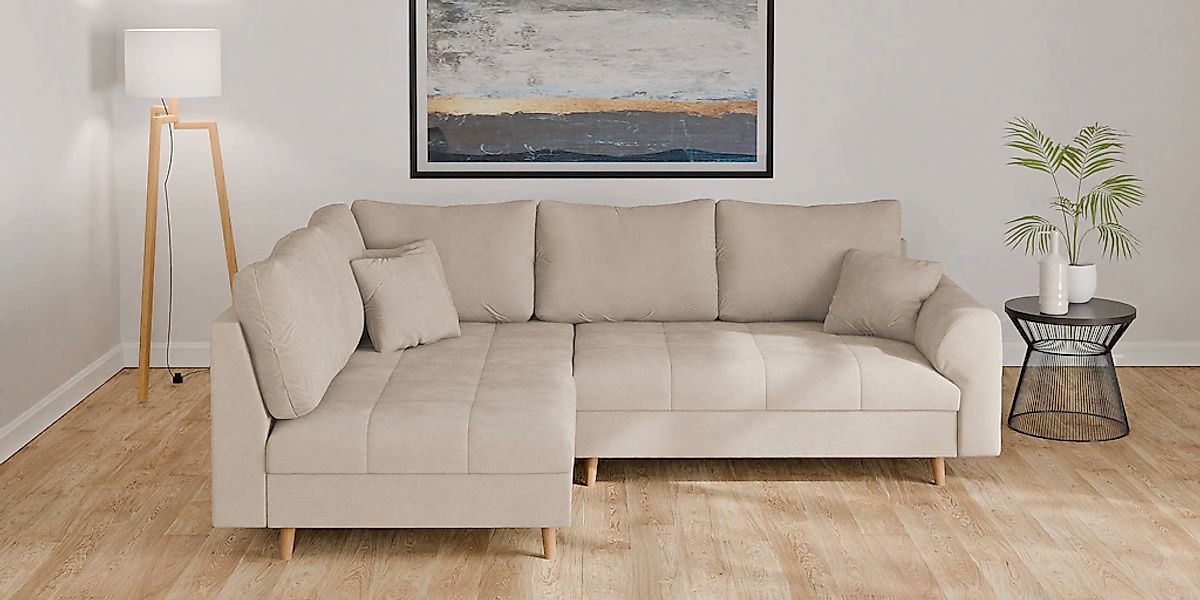 Home affaire Ecksofa "CHARRE L-Form mit Ottomane, Maße B/T/H: 231/161/81 cm günstig online kaufen