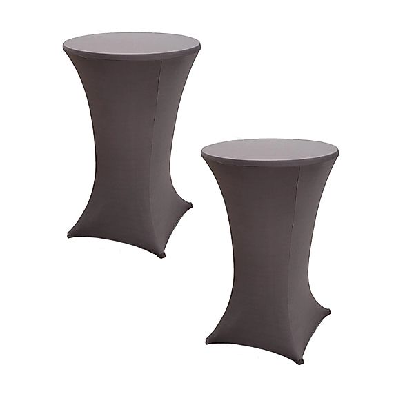 TRUTZHOLM 2er Set Stehtischhusse Stretch 70cm Anthrazit günstig online kaufen