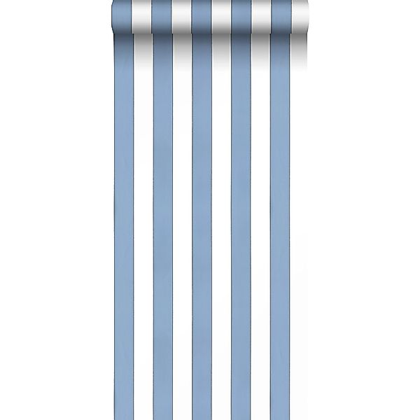 Sanders & Sanders Tapete Streifen Blau und Weiß 53 cm x 10.05 m günstig online kaufen