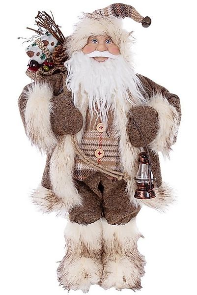 Wohnando Dekofigur Weihnachtsmann in brauner Kleidung, Weihnachtsdeko, Sant günstig online kaufen