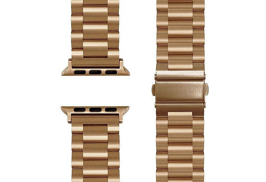 Nalia Smartwatch-Armband Apple Watch 49mm/46/45/44/42(Serie 1-3), Edelstahl günstig online kaufen