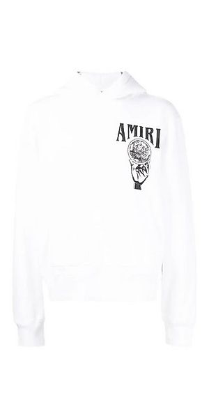 AMIRI Rundhalspullover Amiri Logo Print Pullover Weiß günstig online kaufen