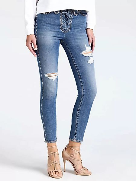 Jeans Abriebstellen Nieten-Applikation günstig online kaufen
