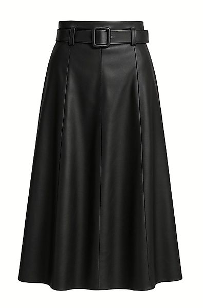 Mississhop Lederimitatrock Damen A-Linien Rock mit günstig online kaufen